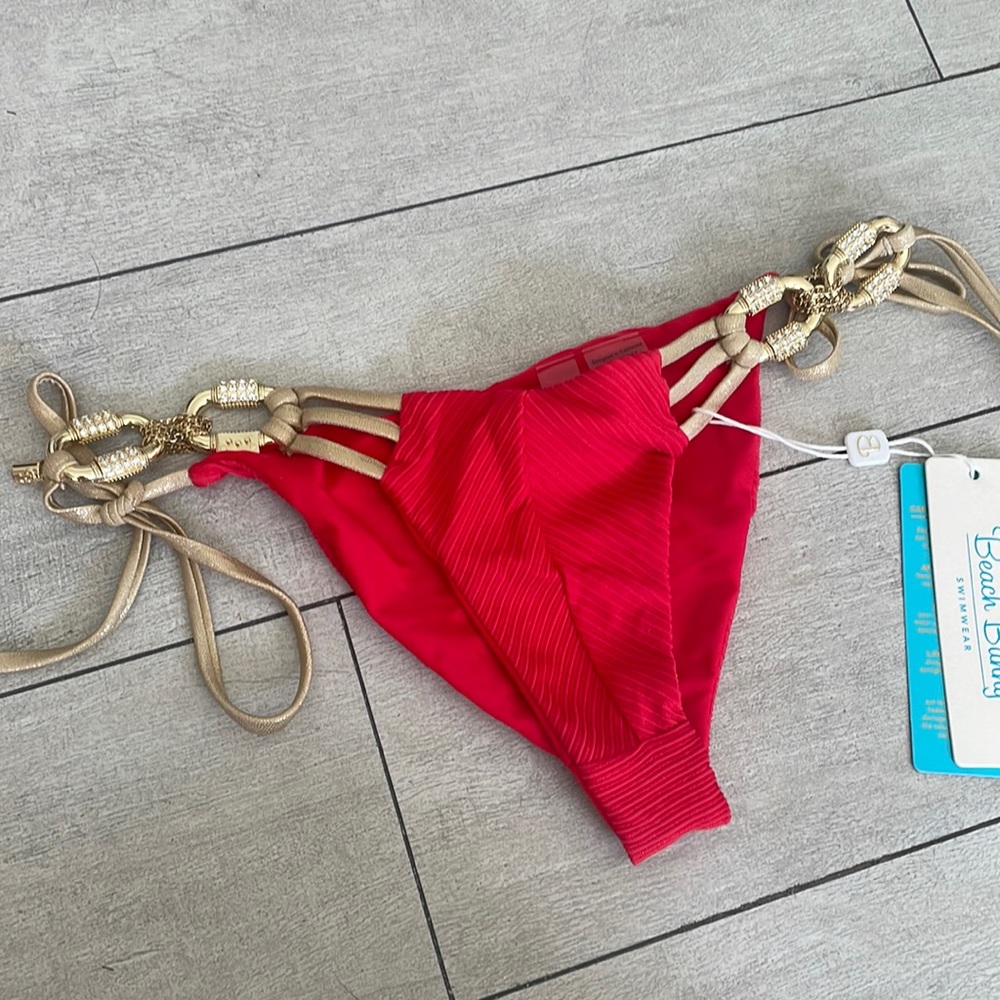 Beach Bunny Red Bikini Bottom